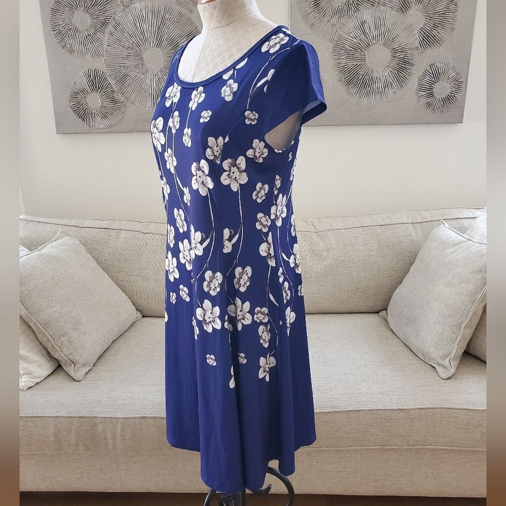 Lily Floral Midi Dress sz Lg - Picture 5 of 12